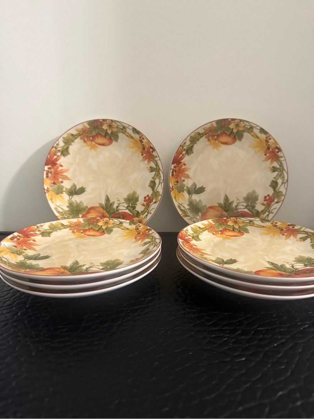 Pumpkin Vine 6.5 222 FIFTH AUTUMN CELEBRATION dessert / salad plates